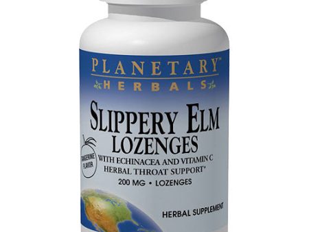 Slippery Elm Lozenge 200 mg Tangerine, 24 Lozenges, Planetary Herbals on Sale