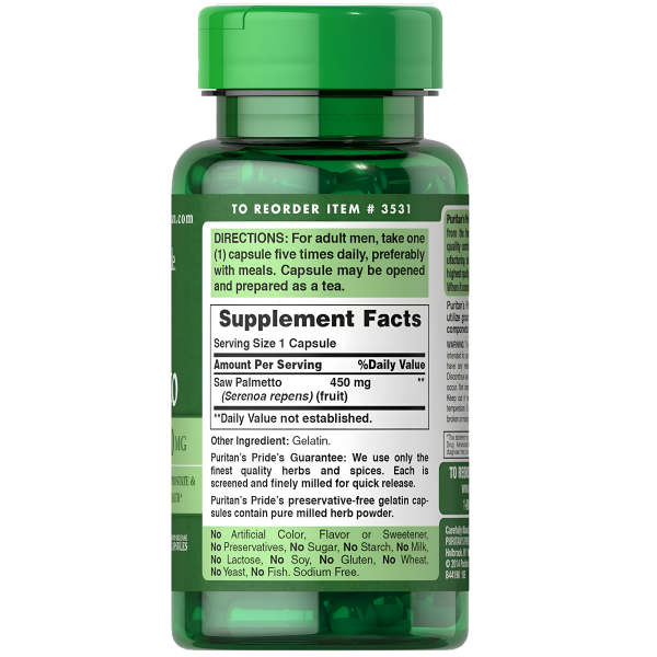 Saw Palmetto Puritans Pride  450mg Sale