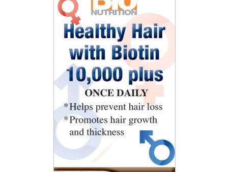 Healthy Hair with Biotin, 60 Vegetarian Capsules, Bio Nutrition Inc. Sale