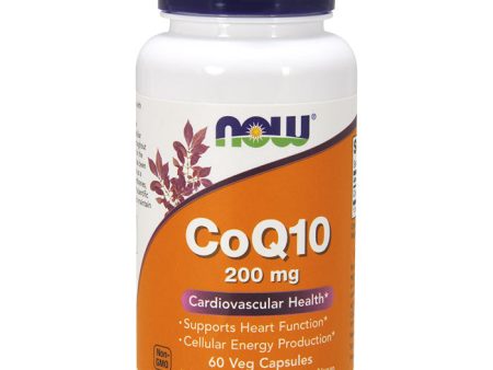 Coq10 200 mg, Coenzyme Q10, 60 Vegetarian Capsules, NOW Foods Supply