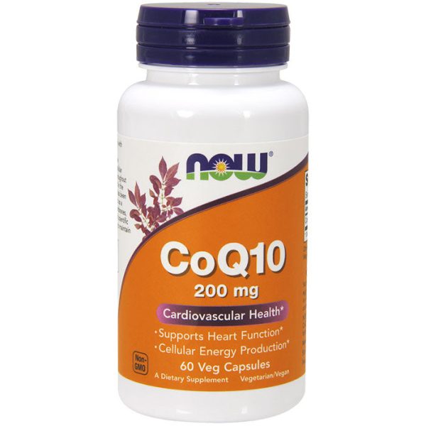 Coq10 200 mg, Coenzyme Q10, 60 Vegetarian Capsules, NOW Foods Supply