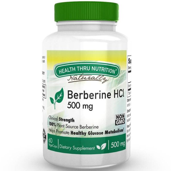 Berberine HCL 500 mg, 60 VegeCaps, Health Thru Nutrition For Cheap