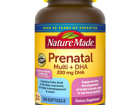 Vitaminas Pre-natales Nature Made Multi   + DHA, 150 Softgels Discount