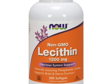 Lecithin 1200 mg, Non-GMO, 200 Softgels, NOW Foods on Sale