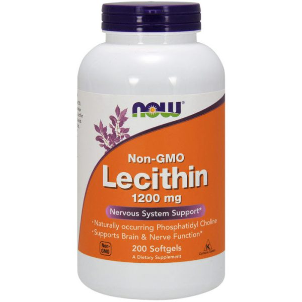 Lecithin 1200 mg, Non-GMO, 200 Softgels, NOW Foods on Sale