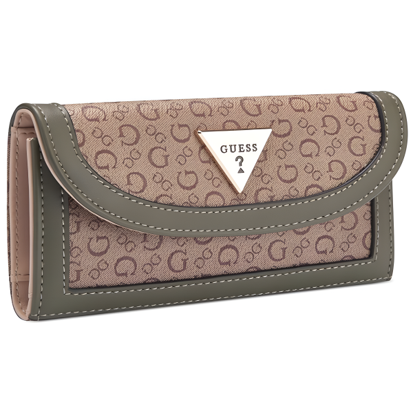 Cartera Slg Cluth en color Café Multi Guess Factory - Billetera para mujeres marca GUESS Online now