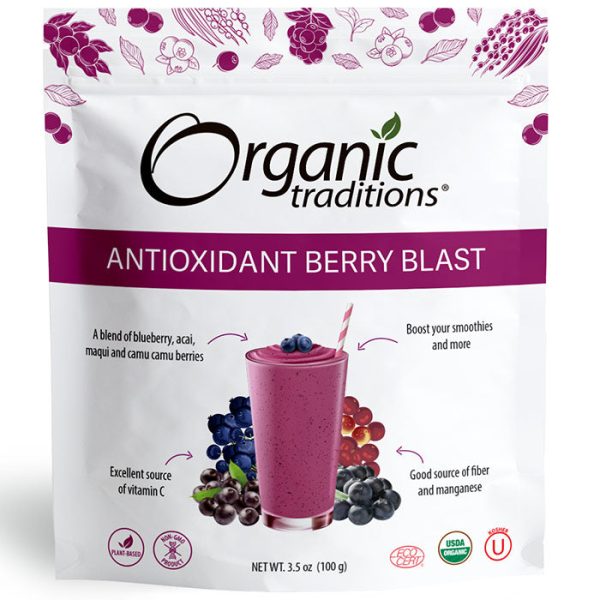 Antioxidant Berry Blast, 3.5 oz (100 g), Organic Traditions on Sale