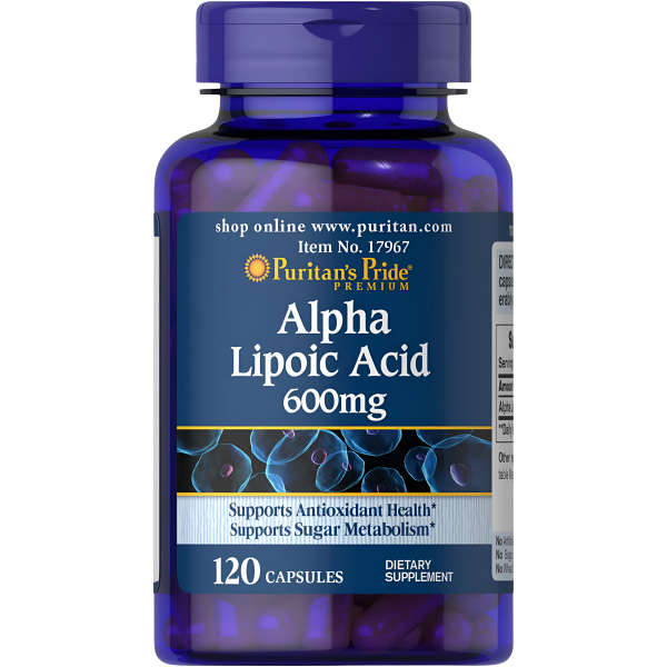 Alpha  Lipoic Acid Naturals Puritans Pride 600mg Fashion