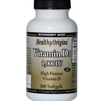 Vitamin D3 1000 IU, 360 Softgels, Healthy Origins For Discount