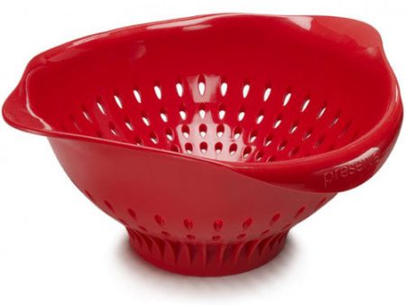 Large Colander, Red Tomato, 3.5 Quart, Preserve Supply