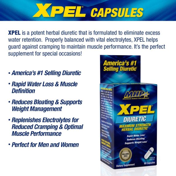 MHP XPEL HERBAL DIURETIC 80 cápsulas For Sale