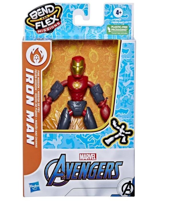 Avengers Marvel Bend and Flex Missions Iron Man Discount