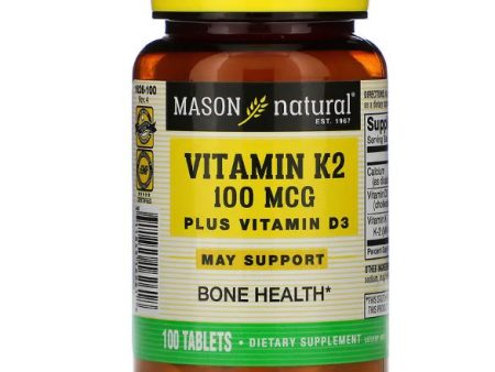 Mason Natural K2 100 mcg -100 tabletas For Cheap