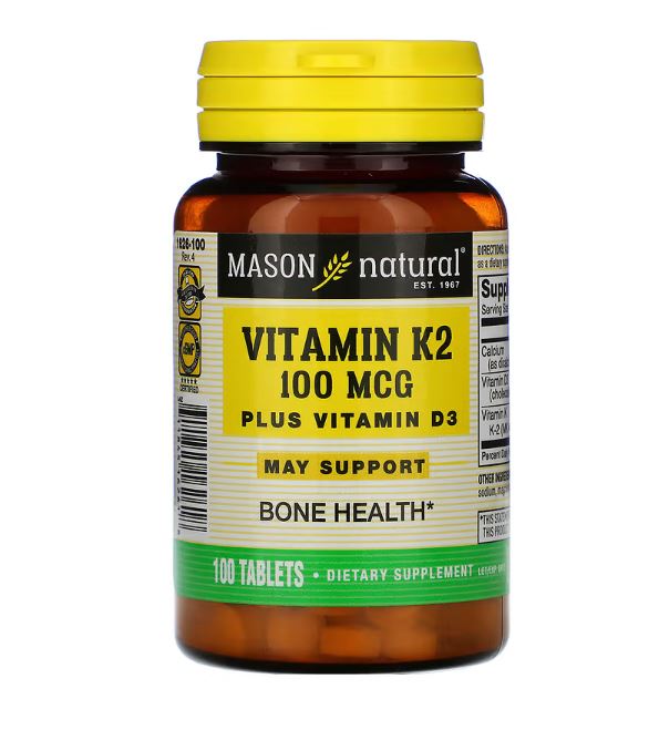 Mason Natural K2 100 mcg -100 tabletas For Cheap