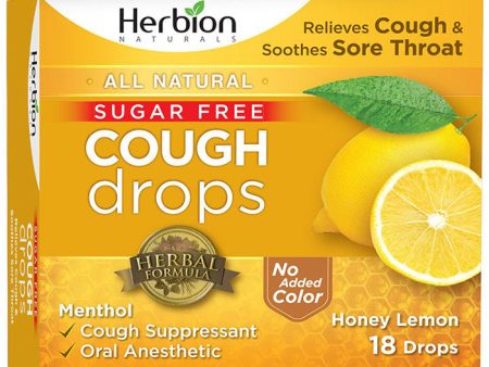 Sugar Free Cough Drops - Honey Lemon, 18 Lozenges, Herbion Fashion