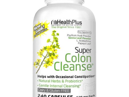 Super Colon Cleanse Cap, Value Size, 240 Capsules, Health Plus Inc. Online Sale