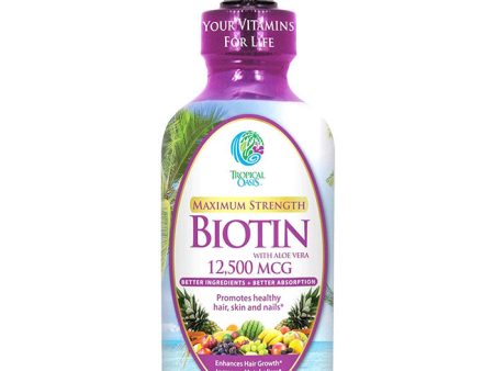 Biotin Liquid, Maximum Strength, 4 oz, Tropical Oasis Hot on Sale