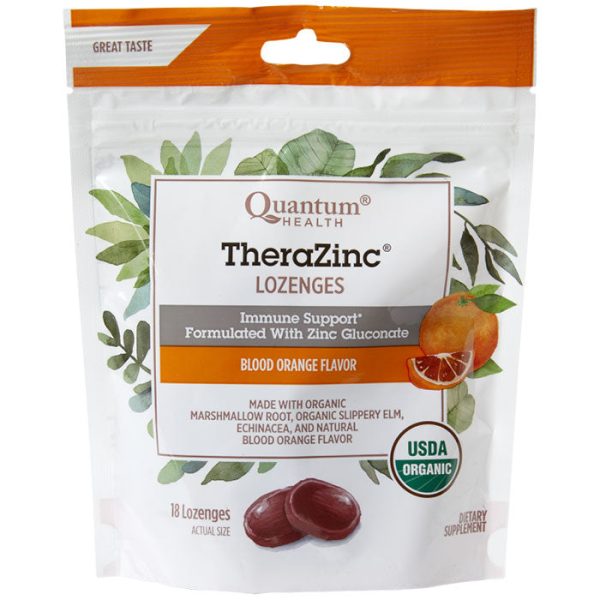 Thera Zinc Lozenges - Blood Orange, 18 Lozenges, Quantum Health Online now