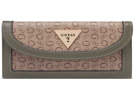 Cartera Slg Cluth en color Café Multi Guess Factory - Billetera para mujeres marca GUESS Online now