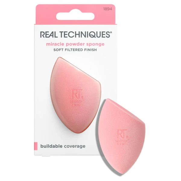 Real Techniques Esponja miracle powder , soft filtered finish - cobertura edificable Fashion