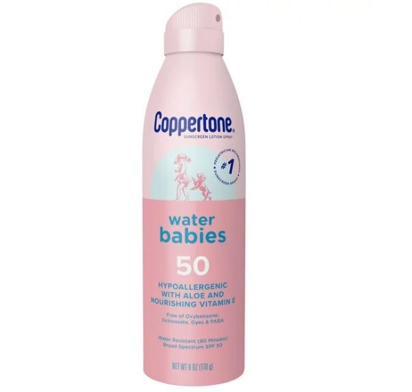 Coppertone WaterBabies Sunscreen Spray, SPF 50 Bebé , 170g Supply