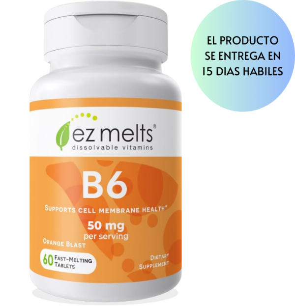 EZ Melts B6 50 mg 60 tabletas Sabor a naranja, sublingual Online Sale