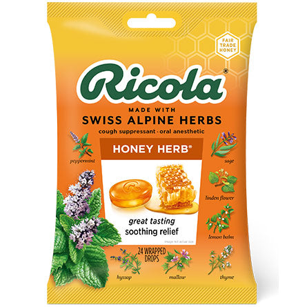 Herb Cough & Throat Drops, Honey Herb, 24 Drops, Ricola Online