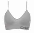 DKNY Bralette sin costuras, sin alambre, 2 unidades (negro gris) For Discount