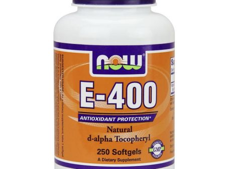 Vitamin E-400 D-Alpha Tocopheryl Acetate 250 Gels, NOW Foods Online Sale