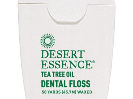 Tea Tree Oil Dental Floss, Waxed, 50 yd, Desert Essence For Cheap