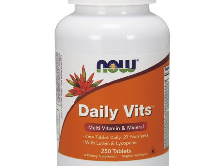 Daily Vits Multi Vitamin & Mineral, Value Size, 250 Tablets, NOW Foods on Sale