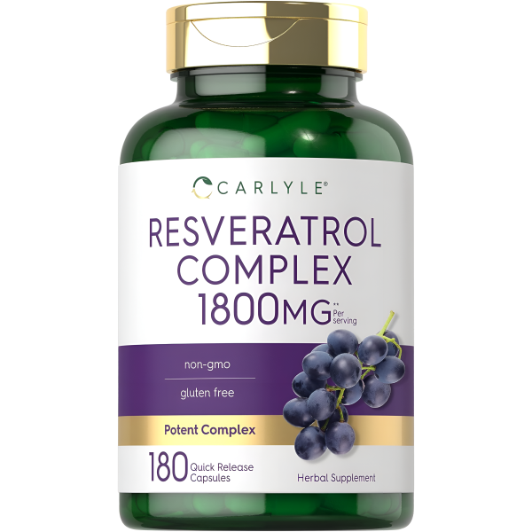 Resveratrol complex 1800mg , 180 capsulas - Carlyle For Discount