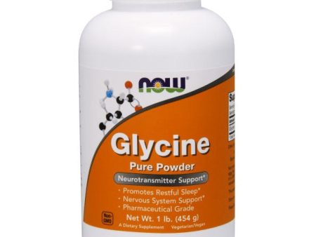 L-Glycine Powder Vegetarian 1 lb, NOW Foods Fashion