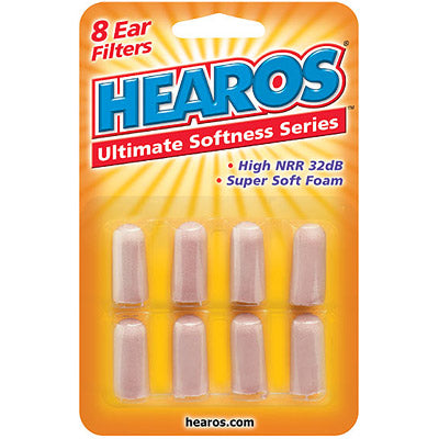 Hearos Ear Plugs Ultimate Softness Series, Super Soft Ear Filters, 4 Pair Fashion