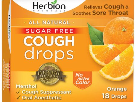 Sugar Free Cough Drops - Orange, 18 Lozenges, Herbion For Discount