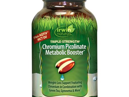 Triple-Strength Chromium Picolinate Metabolic Booster, 60 Liquid Soft-Gels, Irwin Naturals on Sale