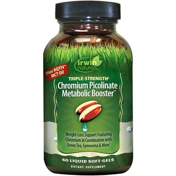 Triple-Strength Chromium Picolinate Metabolic Booster, 60 Liquid Soft-Gels, Irwin Naturals on Sale