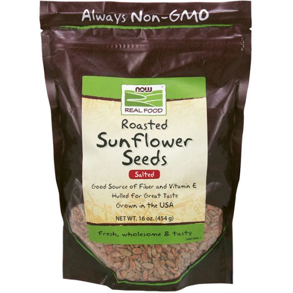 Roasted Sunflower Seeds, Salted, 1 lb, NOW Foods Online now