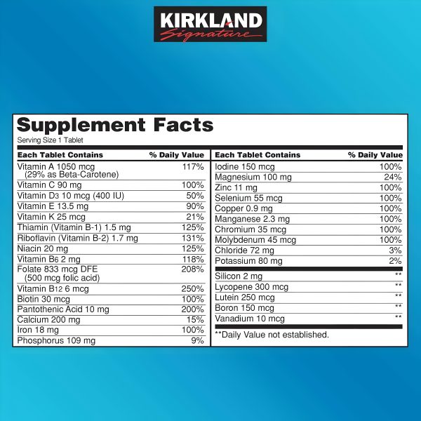 Multivitaminico Kirkland Signature Daily Multi, 500 Tabletas Online Hot Sale