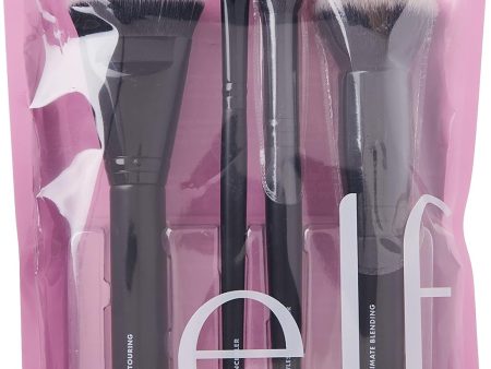 Elf Complexion Perfection Brush Kit, brochas de maquillaje para corrector y base, fabricadas con cerdas sintéticas libres de crueldad animal For Discount