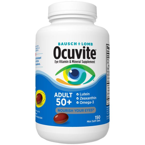 Bausch + Lomb Ocuvite Supplement, 150 mini softgels para Adultos  50+ For Cheap