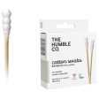 Cotton Swabs - Spiral Tip - White, 100 pcs, The Humble Co. Online now