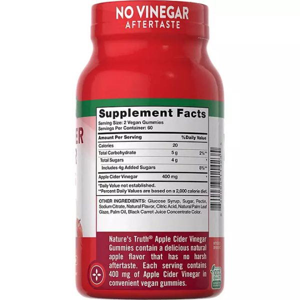 Nature s Truth Apple Cider Vinegar 400mg 120 GOMITAS For Discount