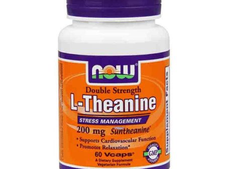 L-Theanine 200 mg Double Strength, 120 Veg Capsules, NOW Foods Sale