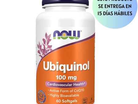 NOW Suplementos, Ubiquinol 100 mg, alta biodisponibilidad (la forma activa de CoQ10), 60 cápsulas blandas Online