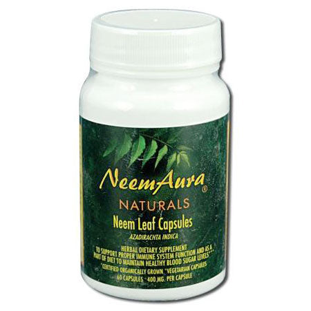 Neem Leaf Capsules, 60 Vegetarian Capsules, Neem Aura Online now