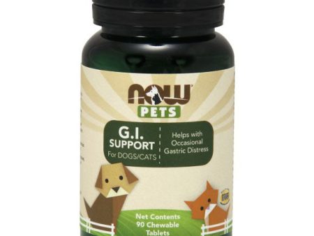 G.I. Support For Dogs & Cats, 90 Chewable Tablets, NOW Foods Fashion