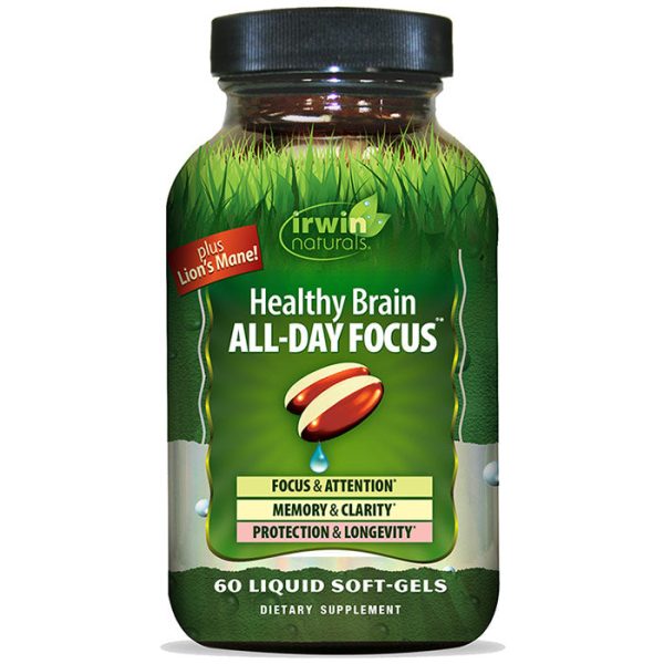 Healthy Brain All-Day Focus, 60 Liquid Soft-Gels, Irwin Naturals Fashion