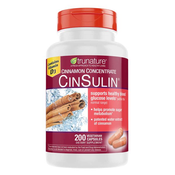 Trunature Cinnamon Concentrate Cinsulin 500mg, 200 Capsulas Online Sale