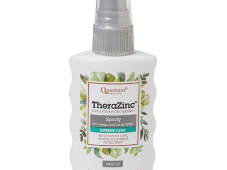 TheraZinc Oral Spray Travel Size - Peppermint Flavor, 2 oz, Quantum Health Online